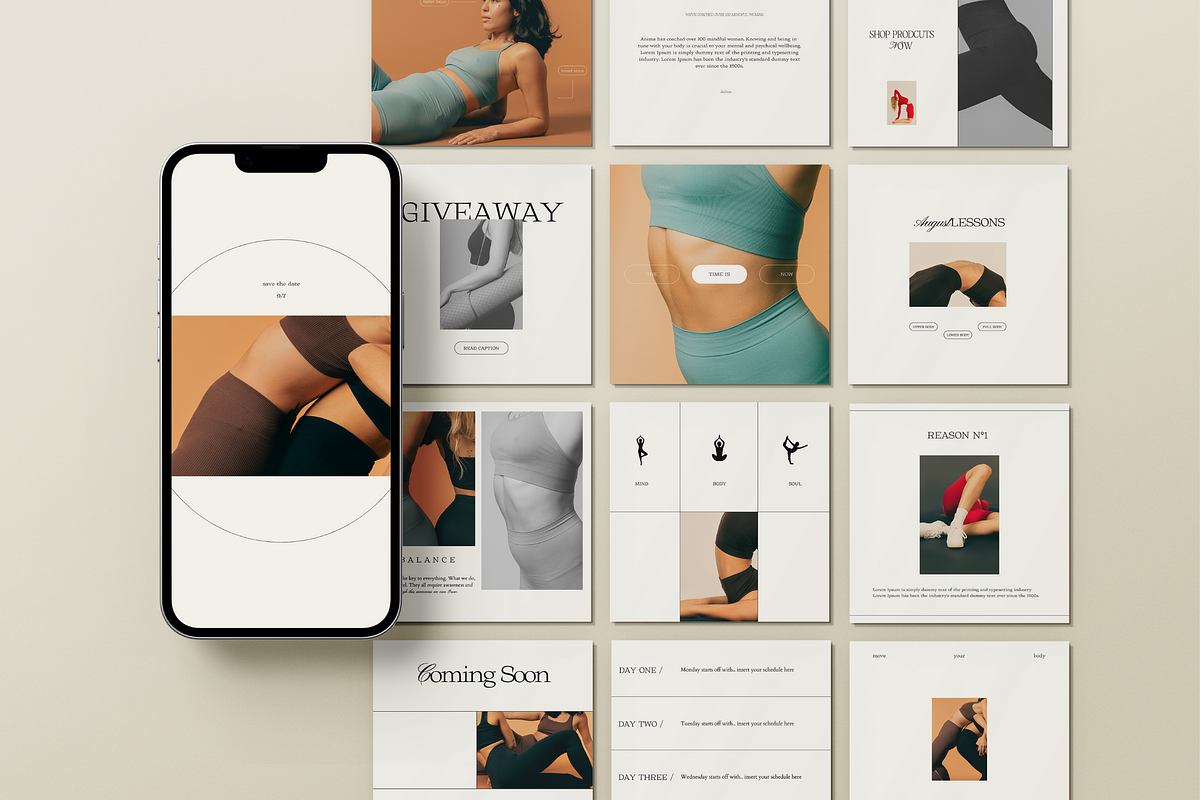 Anima | Social Media Kit l, a Social Media Template by Alana Designed (Photo 1 of 4)