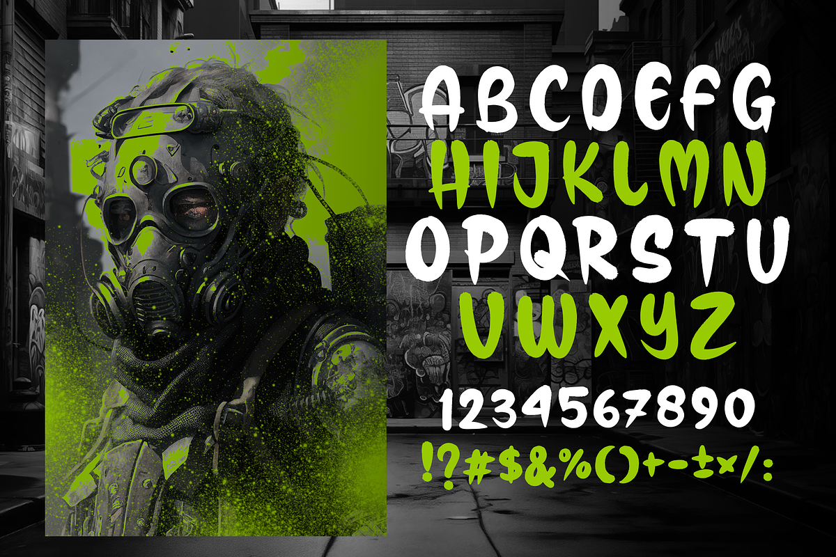 GRAFFITI BRAVES MODERN DISPLAY, a Handwritten Font by dansdesign (Photo 3 of 8)