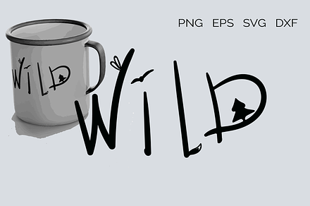 Wild. doodle sticker