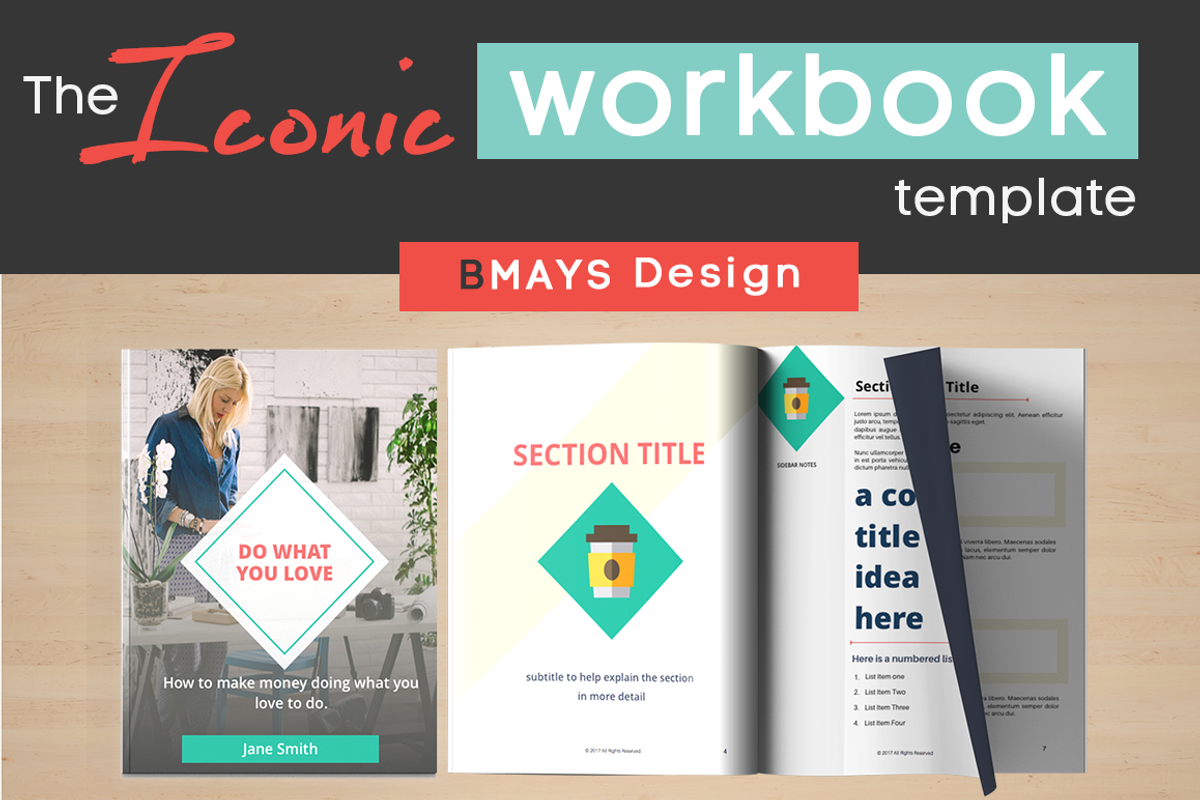 Iconic Workbook and Layout Template a Presentation Template by BMAYS