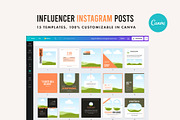 Influencer Instagram CANVA Templates, a Social Media Template by SheMadeStudio (Thumbnail 2 of 3)
