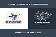 Drone logo Template, a Branding & Logo Template by SODESIGN (Thumbnail 2 of 2)