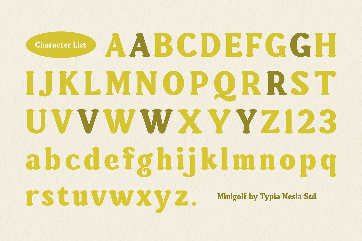 Minigolf - Groovy Serif Display, a Serif Font by Typia Nesia (Photo 3 of 18)