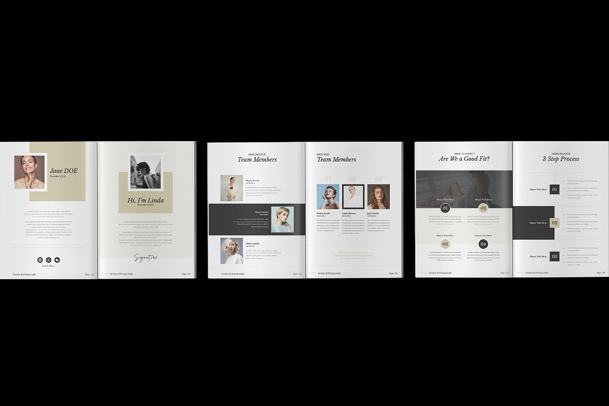 Services & Pricing Guide CANVA, a Brochure Template by TemplateFolio-Shop (Photo 8 of 20)