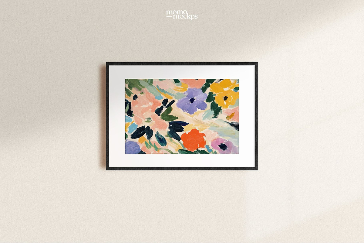 Horizontal Black Wood Frame Mockup, a Household Mockup by momomockps (Photo 14 of 14)