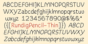 RundigPencil, a Handwritten Font by Ingrimayne Type (Thumbnail 4 of 7)