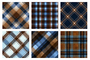 Blue and Brown Plaid Patterns, an Illustration by Dream Creation (Thumbnail 2 of 4)