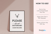 Printable Do Not Disturb Signs, a Templates & Theme by Snapybiz (Thumbnail 5 of 9)