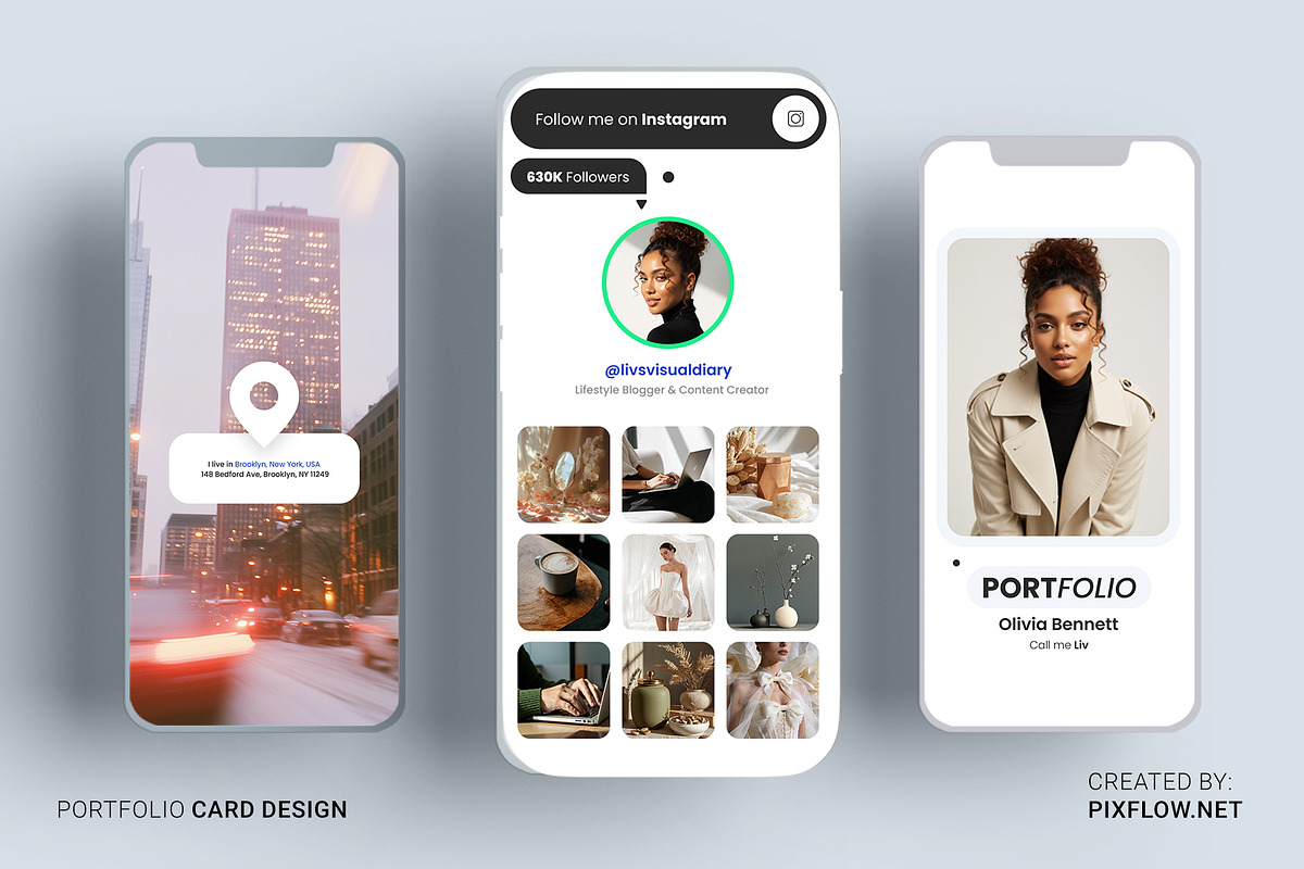 Portfolio Card Design, an UI Kit Template by Pixflow (Photo 7 of 11)