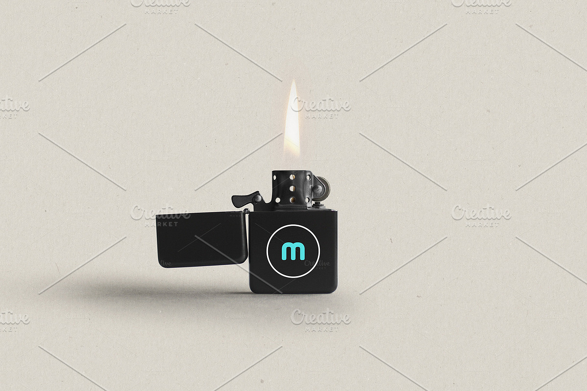 Zippo Flip Lighter Mockup, a Product Mockup by Mokr (Photo 1 of 4)