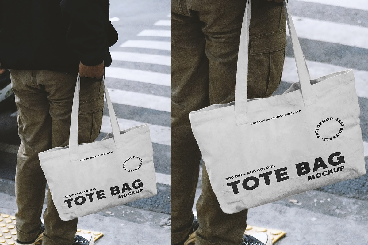 Tote Bag Mockup Urban Street Photo, a Merchandise Mockup by Alphaleonis_std (Photo 2 of 4)