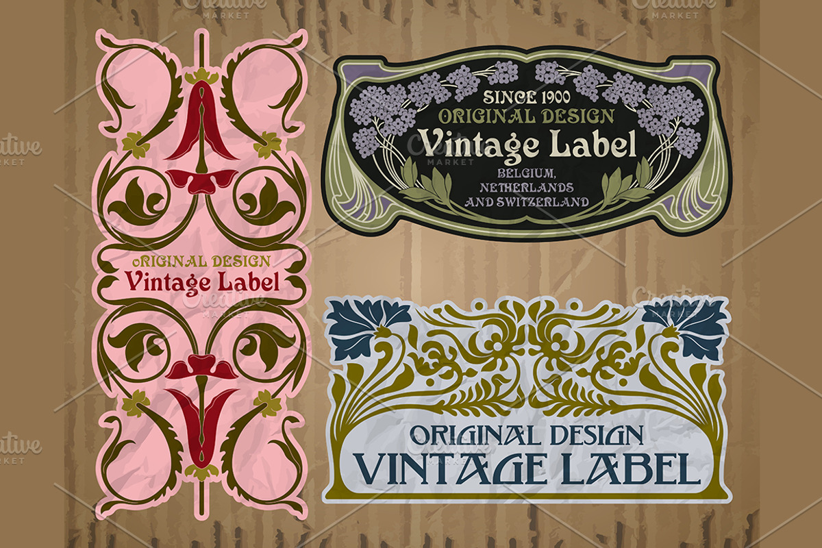 Label Art Nouveau - sets, a Decorative Illustration by Stanislav Kharchevskyi (Photo 5 of 8)