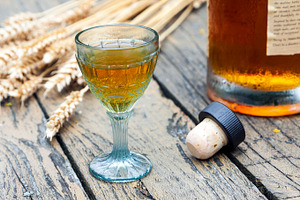Vintage crystal brandy glass, a Food & Drink Photo by BOOCYS