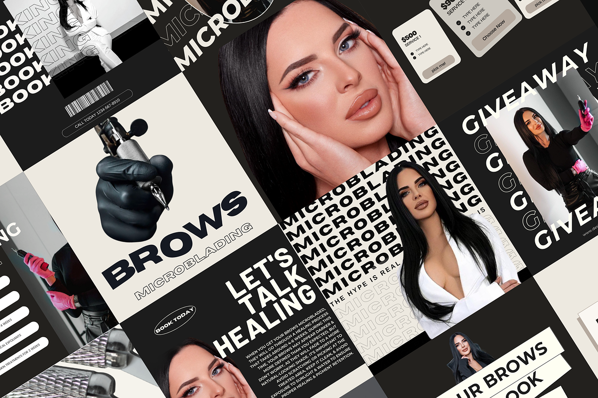 Microblading Instagram Templates, a Social Media Template by Design Driven Media (Photo 1 of 7)