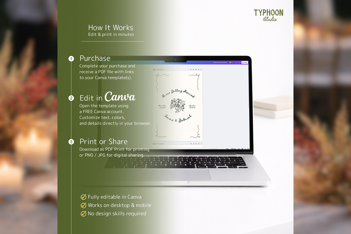 Wedding Welcome Bundle Canva bd003, a Stationery Template by TyphoonStudio (Photo 3 of 4)