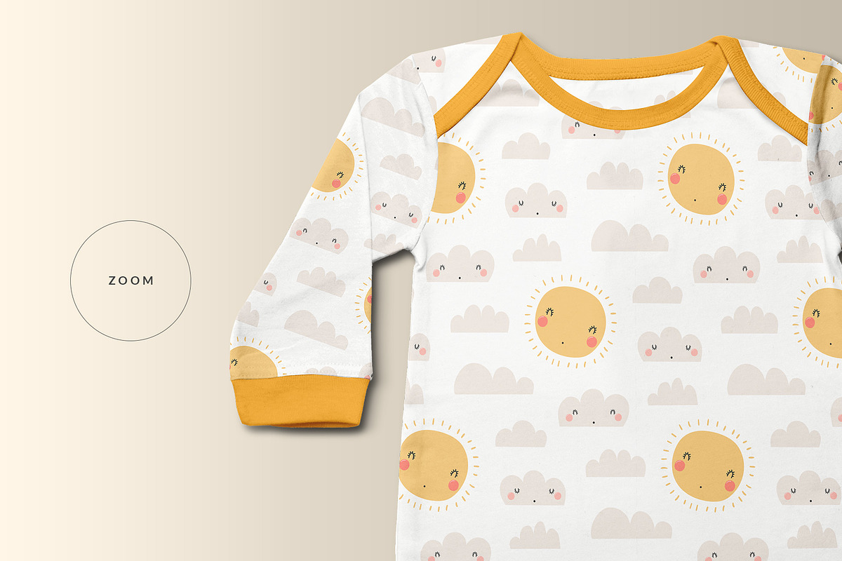 Kids Quarter Sleeve Romper Mockup, a Product Mockup by Designertale (Photo 4 of 9)