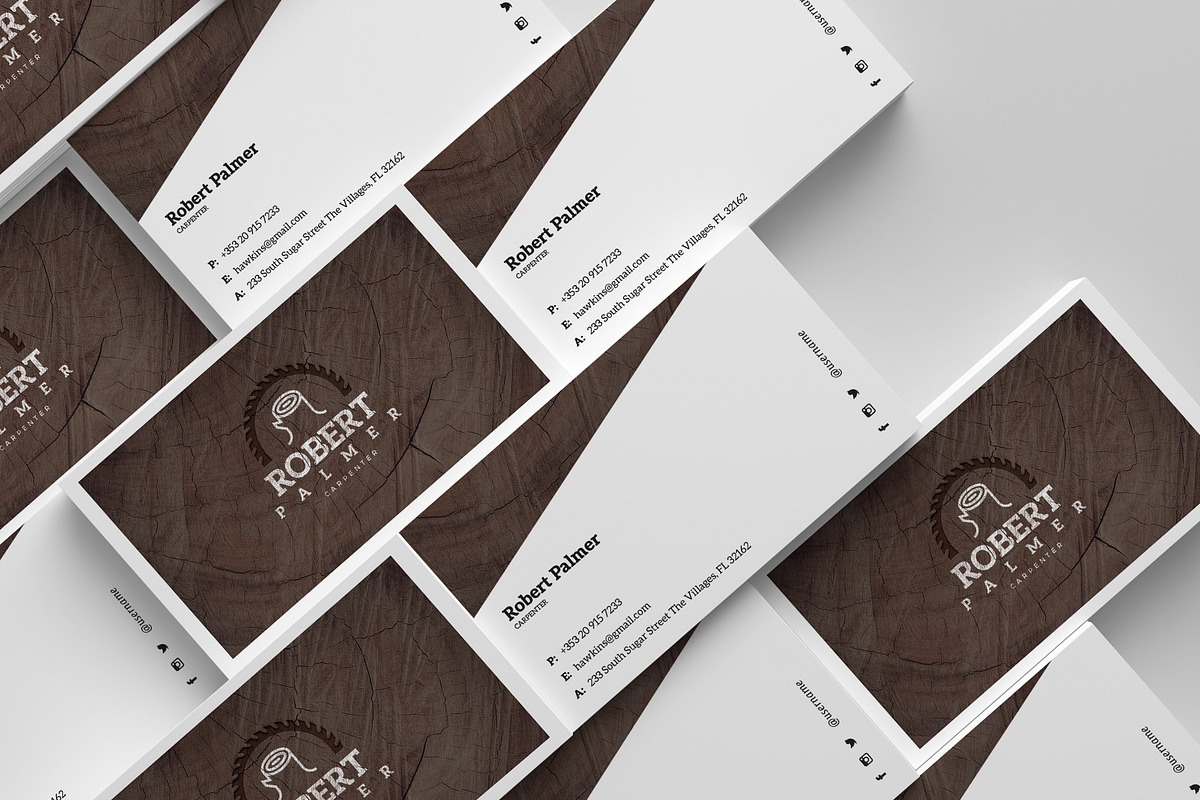 Carpenter Business Card Template, a Business Card Template by Radomir (Photo 2 of 2)