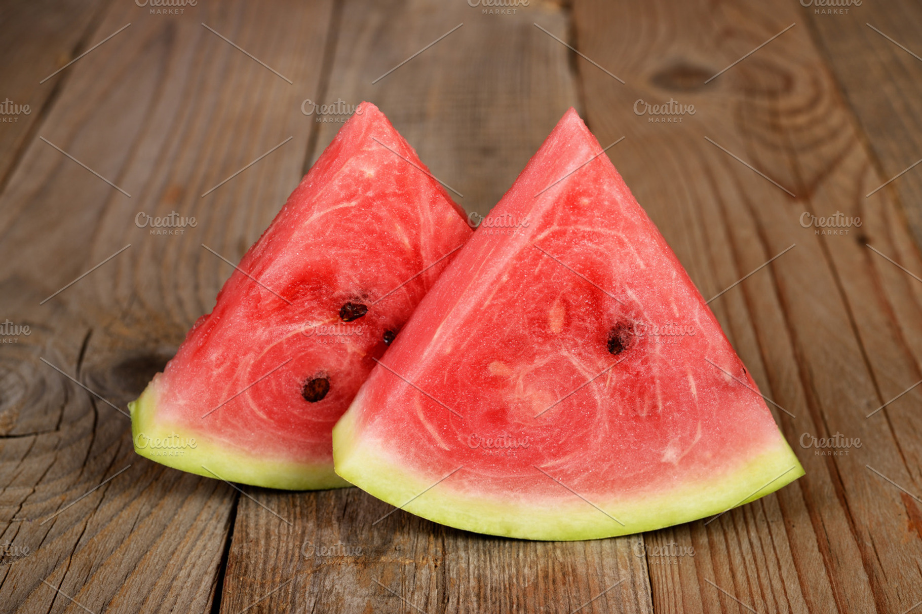 Slices of watermelon featuring watermelon, food, and fruit