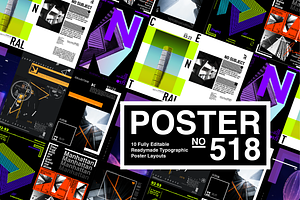 10 Fully Editable Typographic Poster