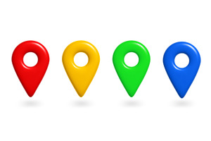 3D map pin location marker in red, an Illustration by winwin.art