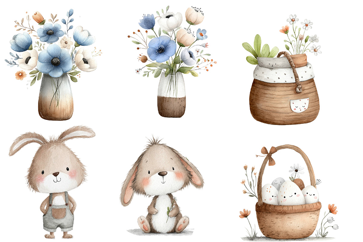 Farmhouse Spring Clipart Bundle, an Illustration by Designworld (Photo 2 of 5)