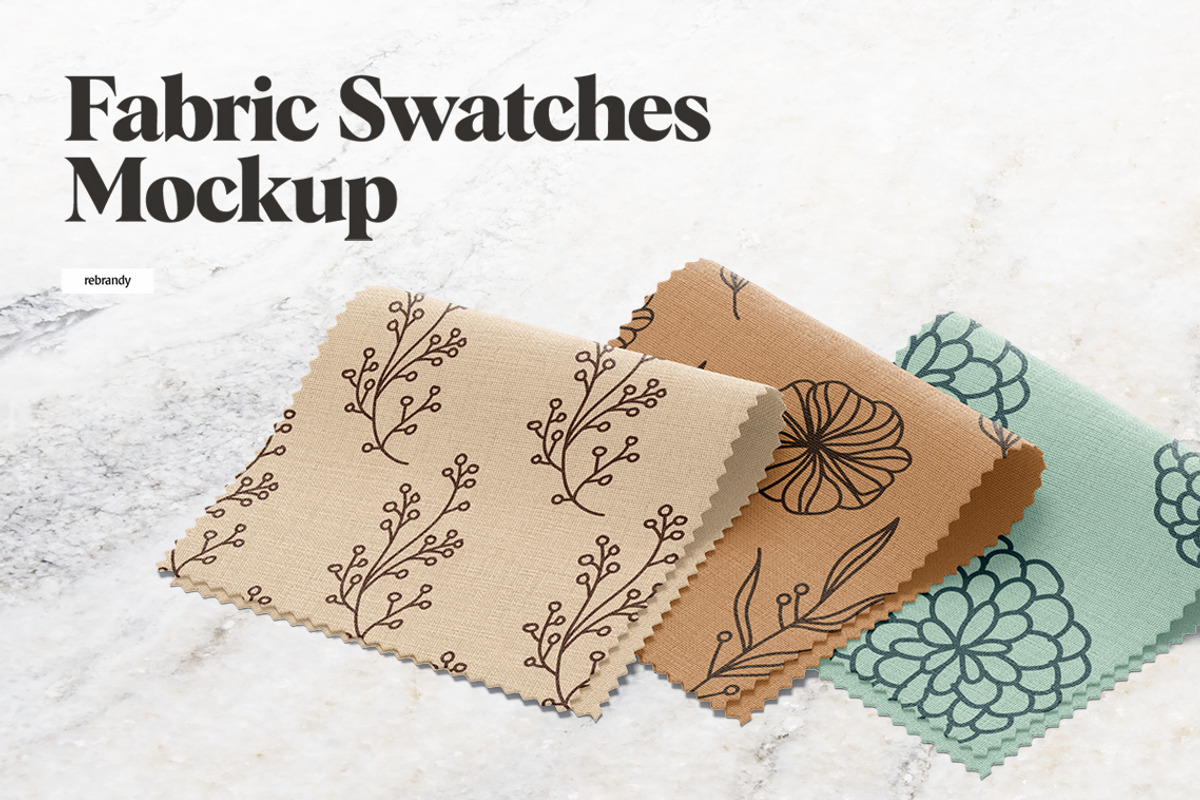 Fabric Swatches Mockup, a Mockup by rebrandy (Photo 1 of 9)