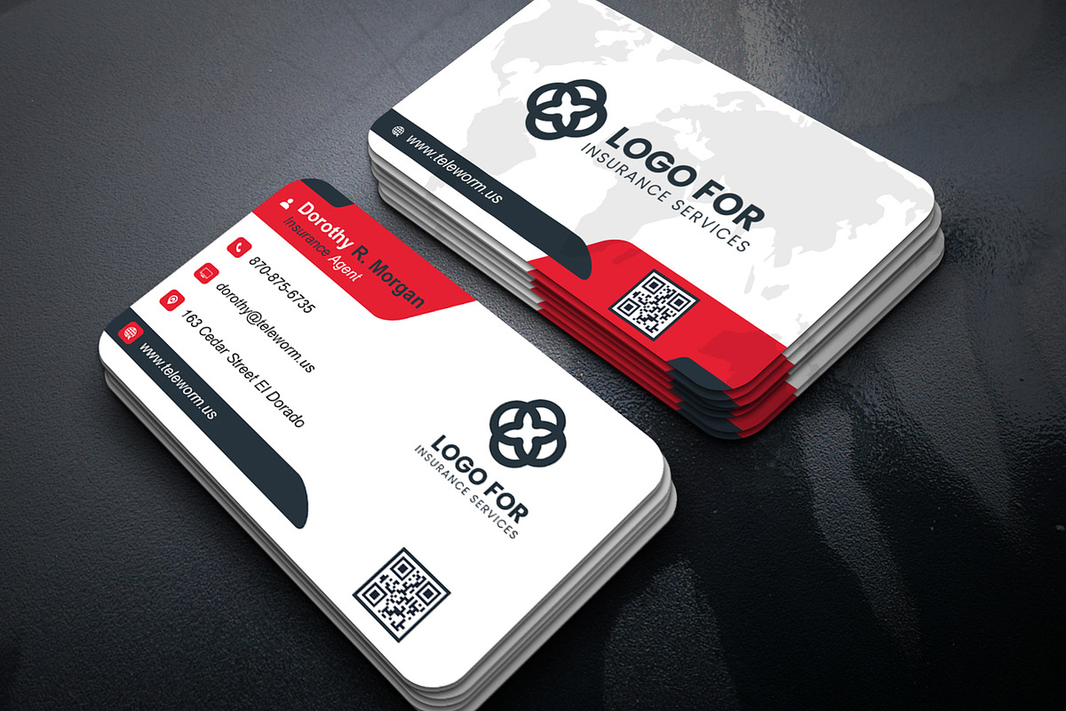 Organized Business Card Template PSD
