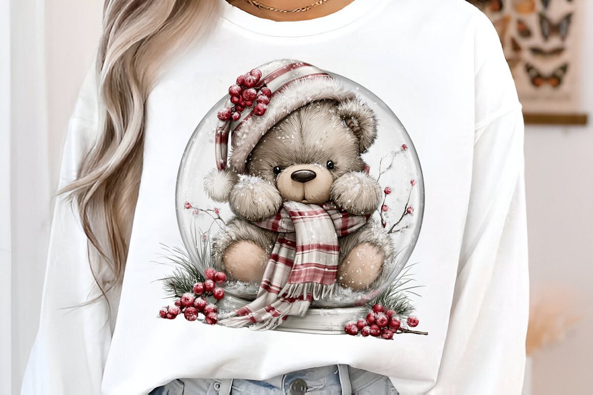 Christmas Teddy Bear Clipart, a Transportation Illustration by SinaCreation (Photo 5 of 9)