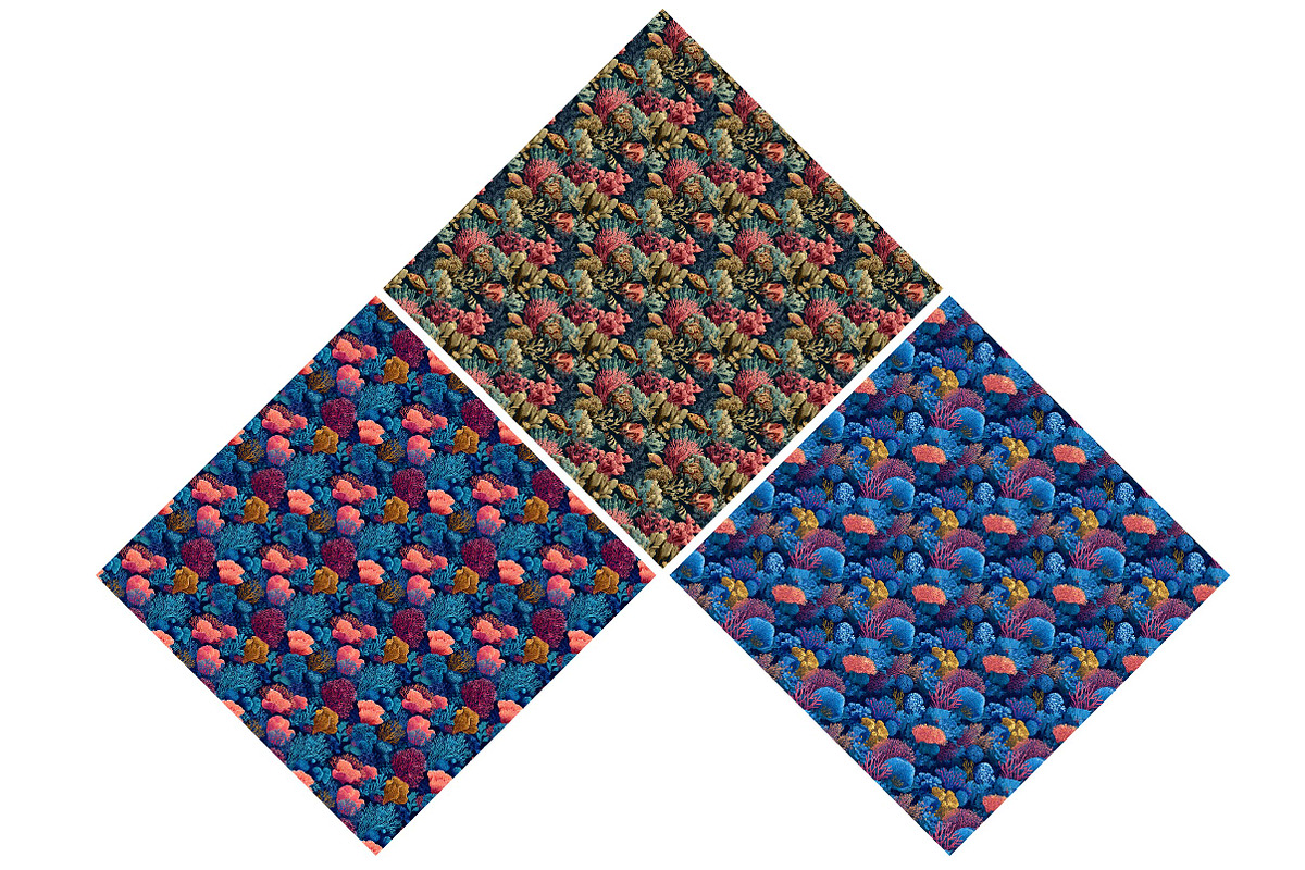 Coral Reef Ocean Patterns, a Texture Illustration by DreamPrint404 (Photo 3 of 4)