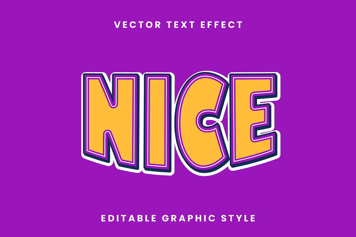 Outline Bold Comic Text Effect