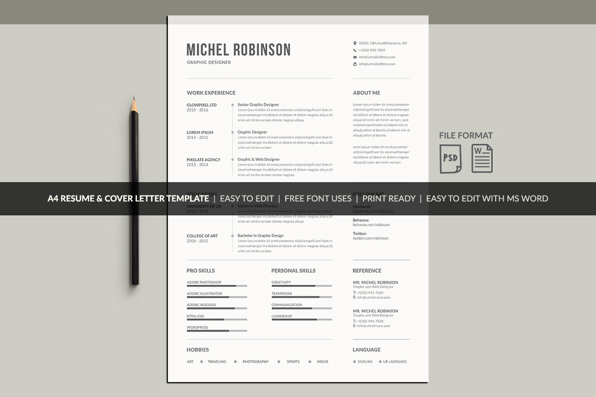 Resume/CV, a Resume Template by deviserpark (Photo 3 of 5)