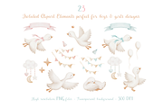 Silly Goose Watercolor Nursery Set, an Animal Illustration by tetiartline (Thumbnail 10 of 12)
