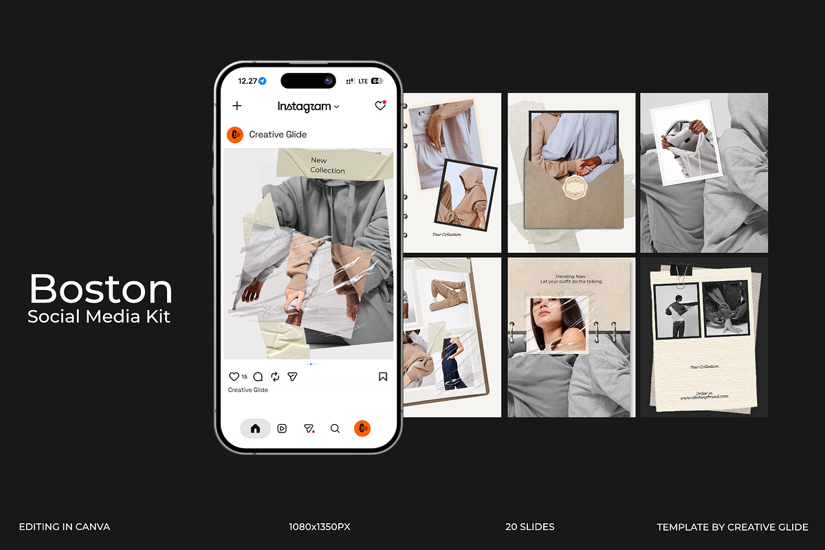 Boston - Social Media Kit, a Social Media Template by Creative Glide (Photo 1 of 10)