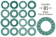 Emerald Green Lace Frame Vectors, an Illustration by Amanda Ilkov (Thumbnail 4 of 5)