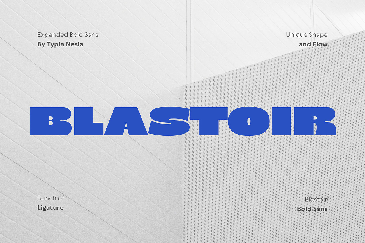 Blastoir - Expanded Bold Sans Serif, a Sans Serif Font by Typia Nesia (Photo 1 of 11)