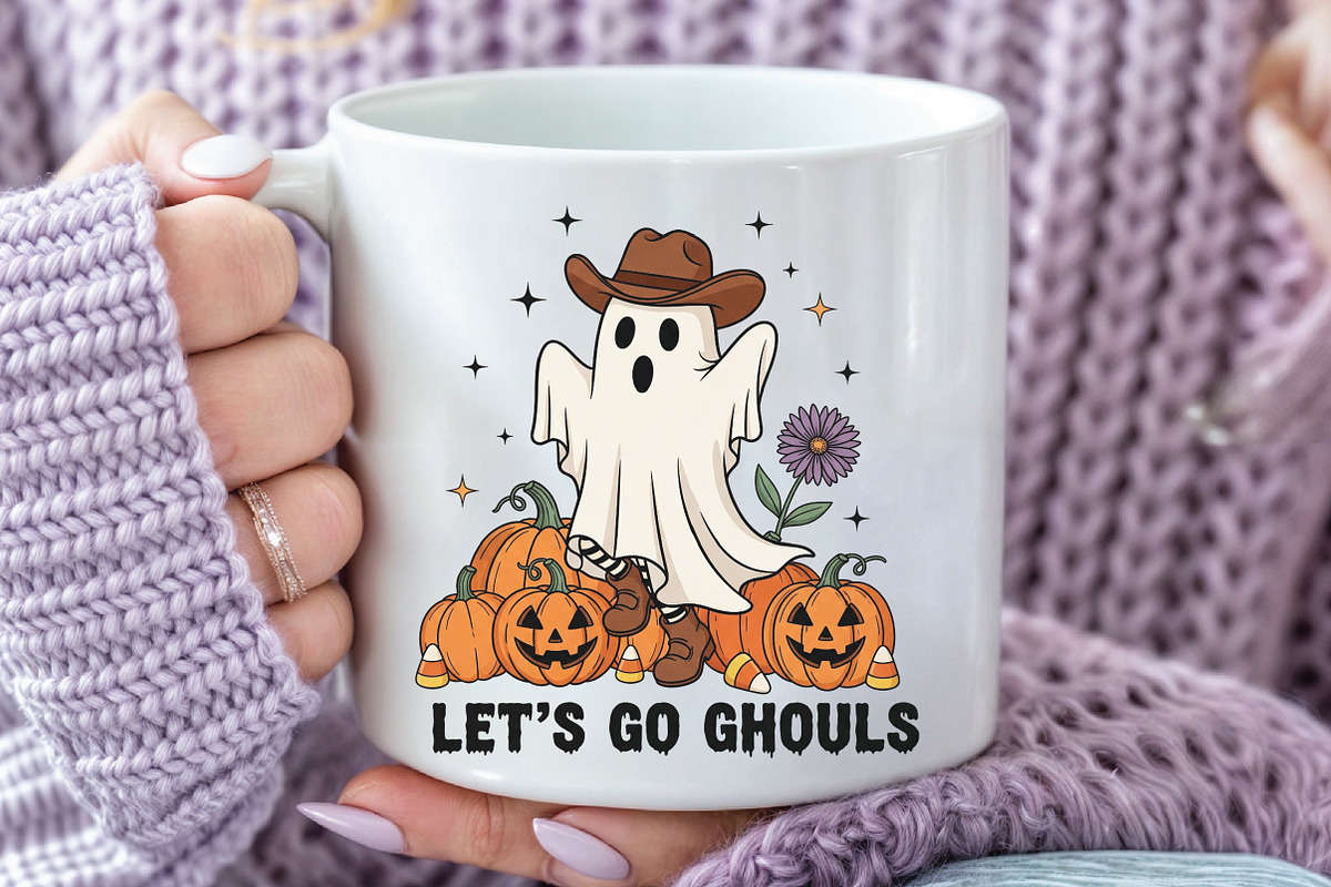 Let’s Go Ghouls Halloween PNG, an Illustration by CraftArtStudio (Photo 4 of 4)