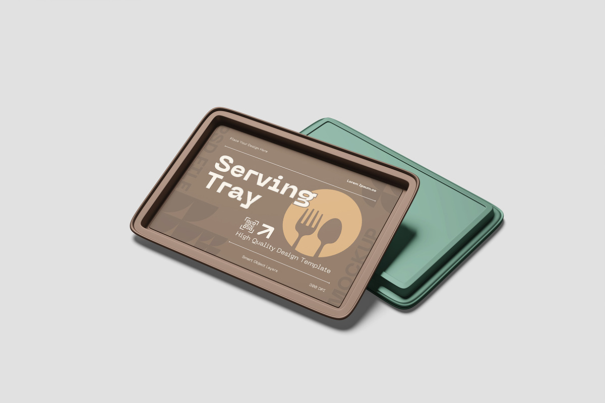 Versatile Serving Tray Mockup, an Advertising Mockup by bimockup (Photo 5 of 6)