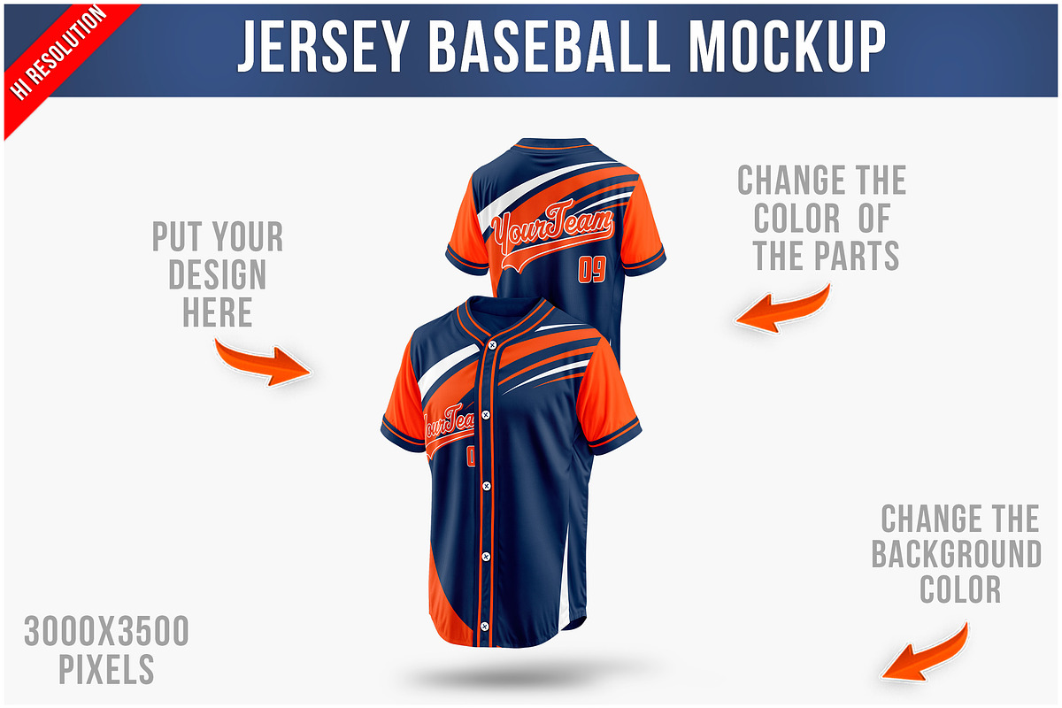 Jersey Baseball Mockup PSD, a Shirt Mockup by Bruno's Shop (Photo 1 of 4)