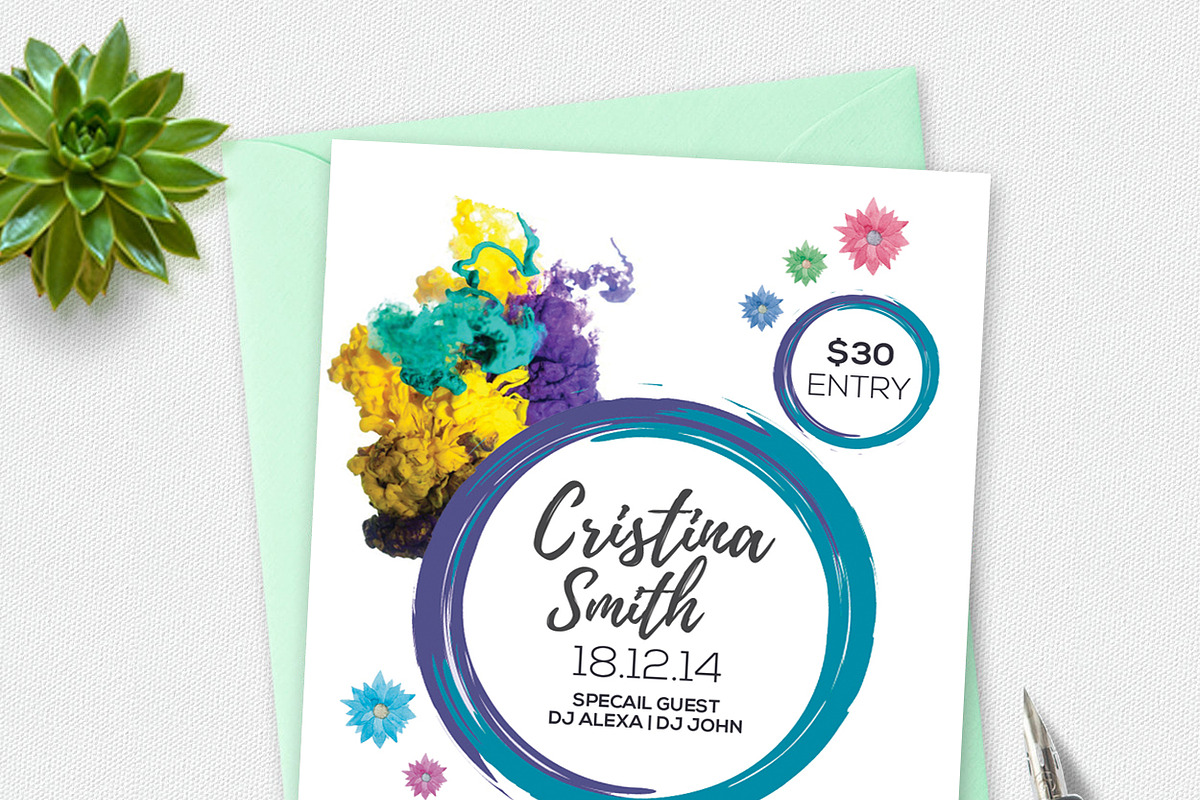 Merry Christmas Greeting Card, an Invitation Template by graphicforest (Photo 2 of 3)