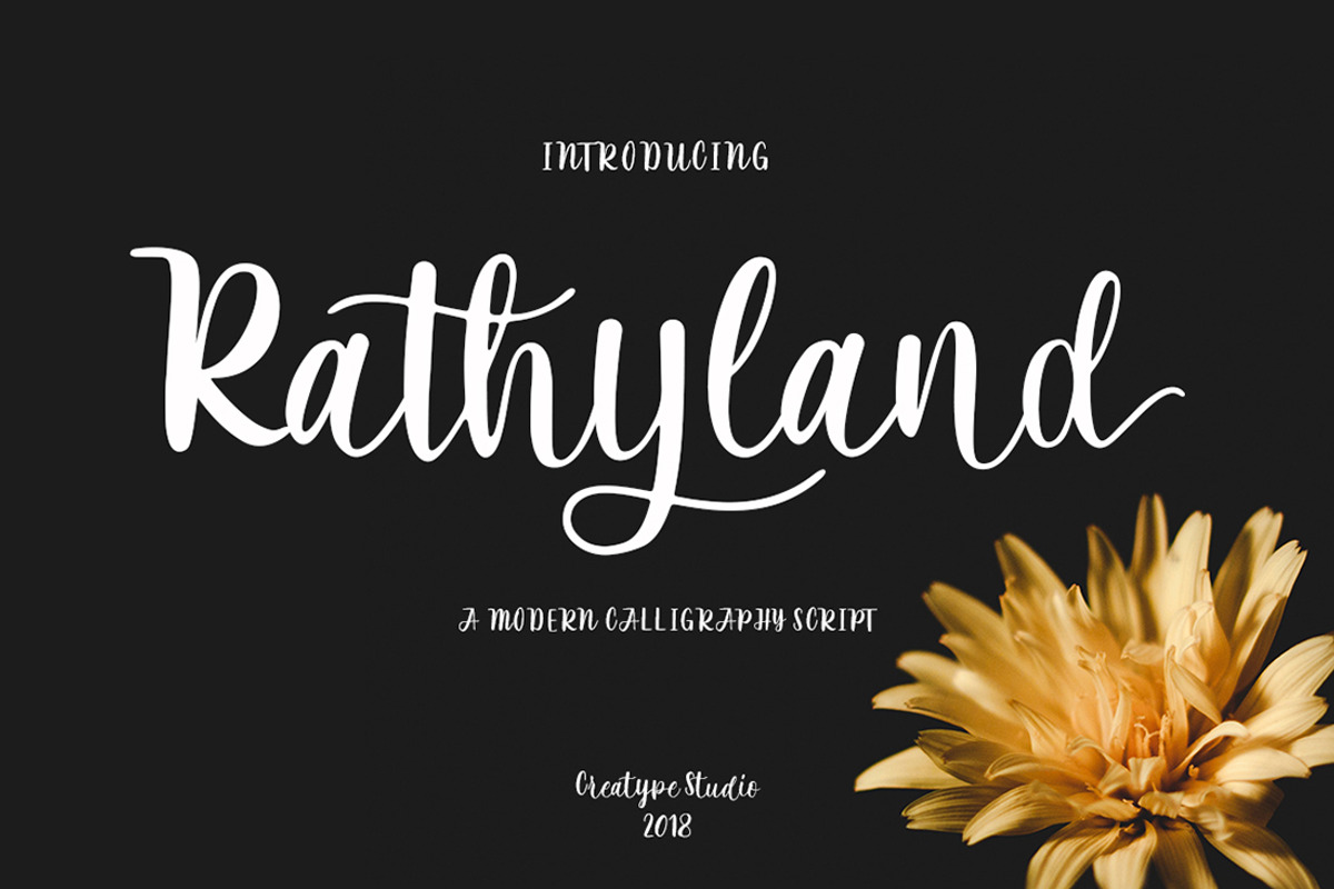 Rathyland Script Wedding Font