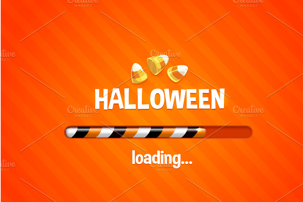 Halloween loading bar, holiday, a Technology Illustration by Vector Tradition (Photo 1 of 3)