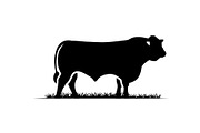 Cow Angus Cattle Grass Silhouette, a Branding & Logo Template by Buqancreative (Thumbnail 7 of 10)