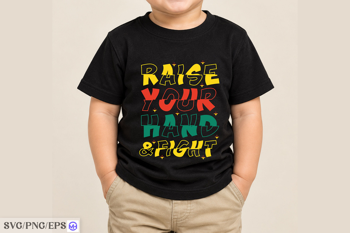 Raise Your Hand And Fight T-Shirt, a Seasonal Illustration by mh_arif (Photo 3 of 3)