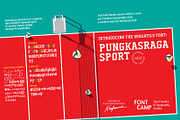 Pungkasraga Sport Font, a Serif Font by Fontcamp Type Foundry (Thumbnail 1 of 8)