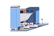 Train stations, railway building set, a Transportation Illustration by Good Studio (Thumbnail 3 of 3)