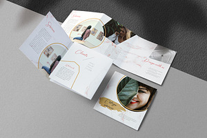 Gold Brush Square Trifold Brochure