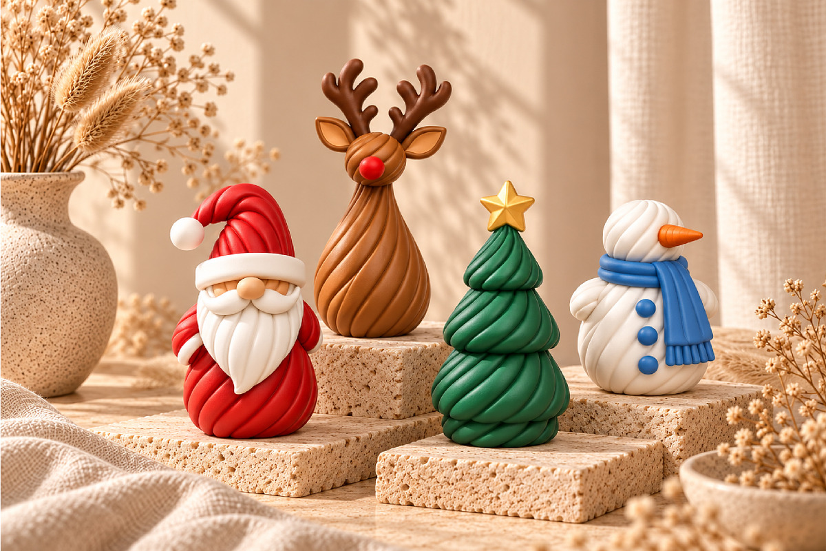 Christmas Figurine Decor STL, a Scene 3D Model by Layerology (Photo 2 of 3)