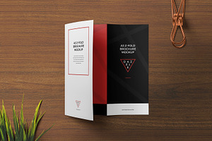 A3 Z Fold Brochure Mockups