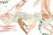Hands & Relationship Watercolor Set, a Person Illustration by Cat In Colour (Thumbnail 1 of 9)