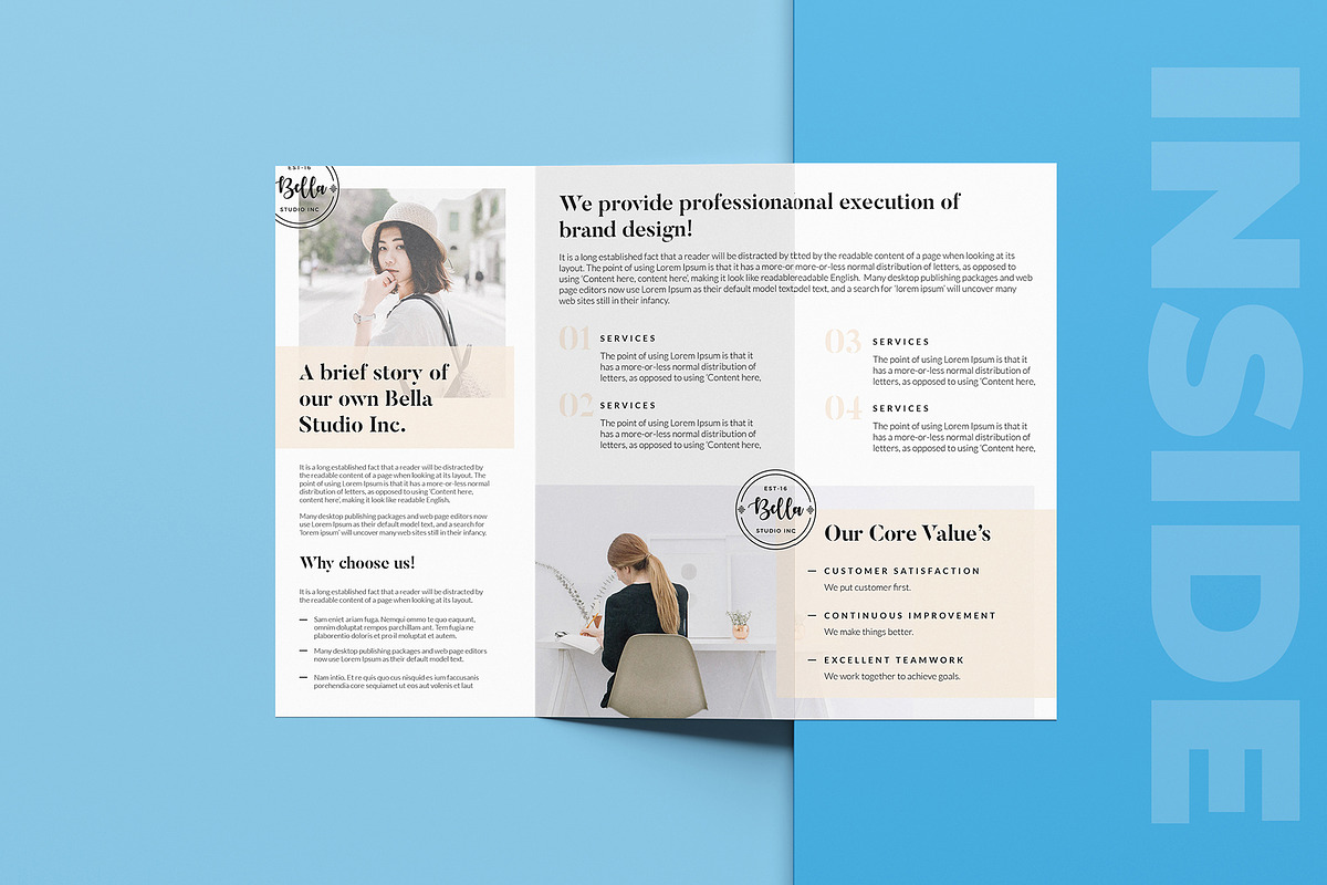 Agency Profile Trifold Brochure, a Brochure Template by GraphicsEgg (Photo 2 of 5)